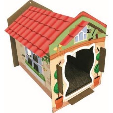 Croci Cartboard Cat νυχοδρόμιο house villa color 42x35x50cm Croci Cartboard Cat νυχοδρόμιο house villa color 42x35x50cm