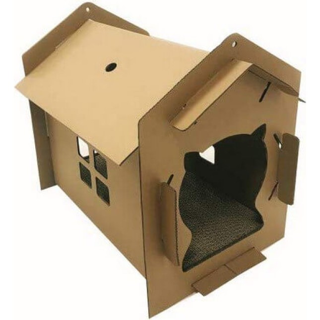 Croci Cartboard Cat νυχοδρόμιο house villa 42x35x50cm