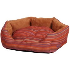 Croci Οβάλ κρεβάτι ριγέ πορτοκαλί 78x51x17cm Croci Οβάλ κρεβάτι ριγέ πορτοκαλί 78x51x17cm