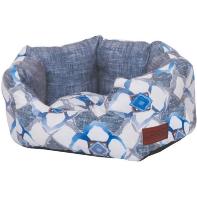 Croci οβάλ κρεβάτι blue petals 50x40x17cm Croci οβάλ κρεβάτι blue petals 50x40x17cm