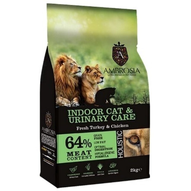Ambrosia Grain Free Cat Indoor & Urinary Care για γάτες 2kg Ambrosia Grain Free Cat Indoor & Urinary Care για γάτες 2kg