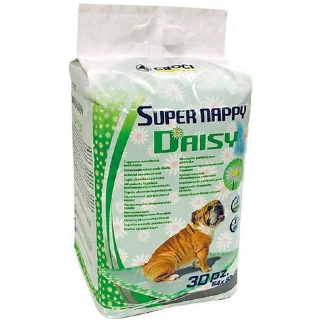 Croci πάνες σκύλου super nappy daisy 57x54cm 30τμχ Croci πάνες σκύλου super nappy daisy 57x54cm 30τμχ