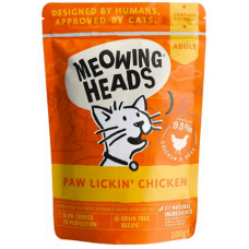 Meowing Heads υγρή τροφή γάτας, κοτόπουλο 100gr