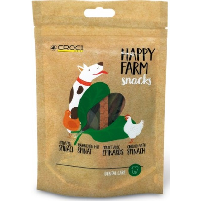 Croci Happy farm κοτόπουλο/σπανάκι 80gr