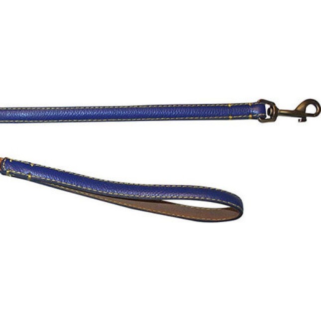Croci Leather leash δερμάτινος οδηγός σκύλου Blue 2x120 cm.