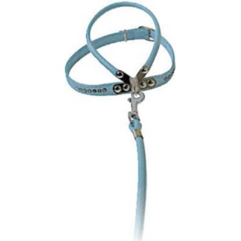 Croci Light blue leatherette parure δερμάτινο περιλαίμιο Croci Light blue leatherette parure δερμάτινο περιλαίμιο