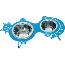 Croci σετ μπολ με γαλάζια βάση για γάτες 11cm x0,24lt-13cm 0,47lt Croci σετ μπολ με γαλάζια βάση για γάτες 11cm x0,24lt-13cm 0,47lt