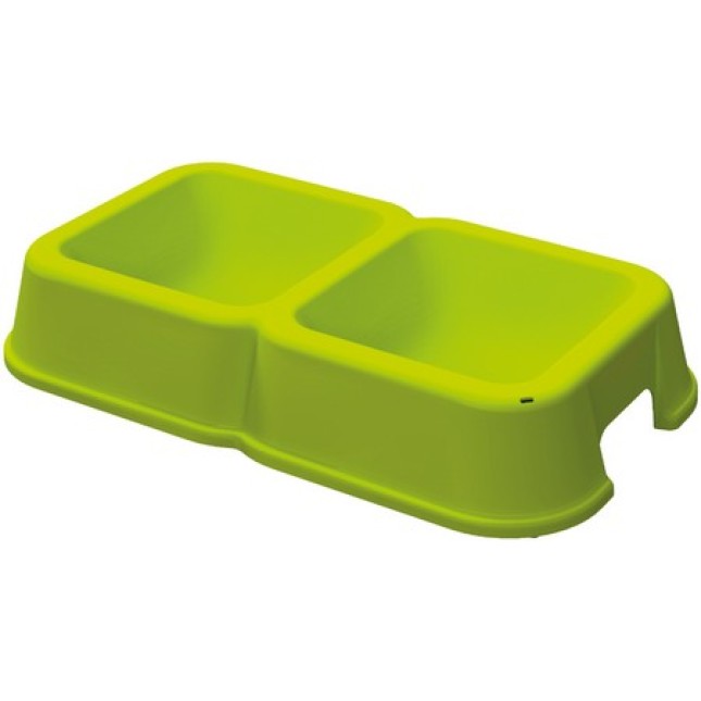 Croci Croci διπλό πλαστικό μπολ πράσινο 2x300ml 27x16cm Croci Croci διπλό πλαστικό μπολ πράσινο 2x300ml 27x16cm