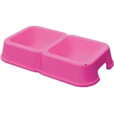 Croci Croci διπλό πλαστικό μπολ φούξια 2x300ml 27x16cm Croci Croci διπλό πλαστικό μπολ φούξια 2x300ml 27x16cm