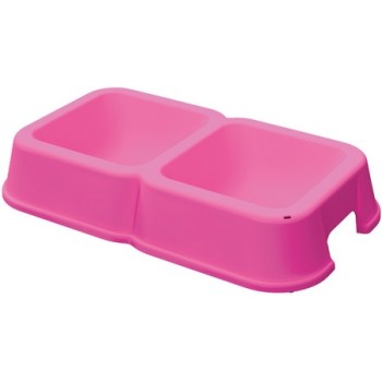 Croci Croci διπλό πλαστικό μπολ φούξια 2x300ml 27x16cm Croci Croci διπλό πλαστικό μπολ φούξια 2x300ml 27x16cm