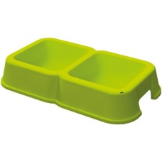 Croci Croci διπλό πλαστικό μπολ πράσινο 2x600ml 33x19cm Croci Croci διπλό πλαστικό μπολ πράσινο 2x600ml 33x19cm
