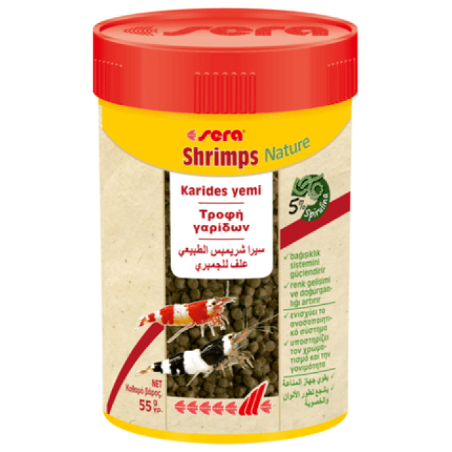 Sera shrimps natural 100ml, τροφή για γαρίδες Sera shrimps natural 100ml, τροφή για γαρίδες