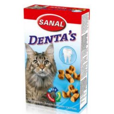 Sanal cat dentas με βιταμίνες A, D3, Ε που συμβάλουν στην φροντίδα των ούλων και των δοντιών