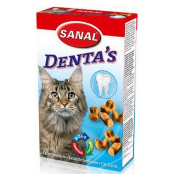 Sanal cat dentas με βιταμίνες A, D3, Ε που συμβάλουν στην φροντίδα των ούλων και των δοντιών