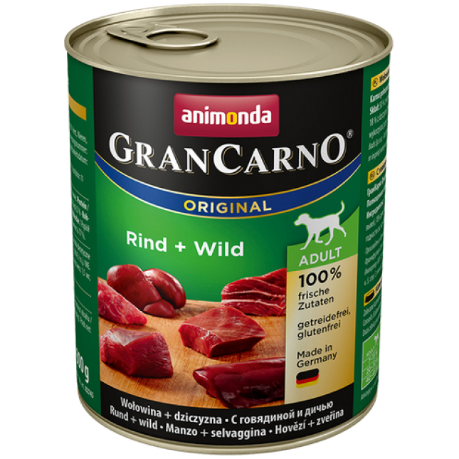 Animonda Gran Carno Adult 800gr με κυνήγι, βοδινό & γαλοπούλα Animonda Gran Carno Adult 800gr με κυνήγι, βοδινό & γαλοπούλα