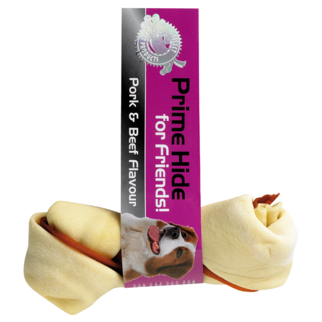 Prime Hide Knotted Bone pork & beef 10-12cm Prime Hide Knotted Bone pork & beef 10-12cm