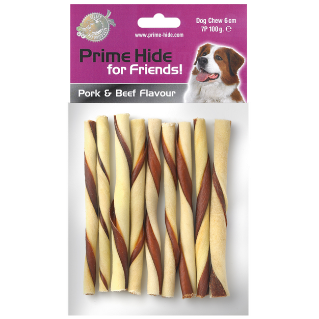 Prime Hide Twists Pork & Beef (60gr- 10τμχ)συσκ.10τμχ. Prime Hide Twists Pork & Beef (60gr- 10τμχ)συσκ.10τμχ.