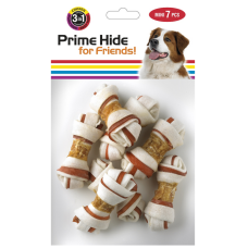 Prime Hide Knotted Bone 3 in1 Mini Bone(7τμχ) συσκ. Prime Hide Knotted Bone 3 in1 Mini Bone(7τμχ) συσκ.