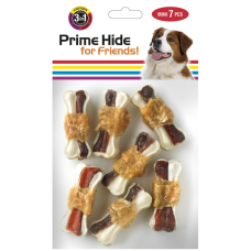Prime Hide Knotted Bone 3 in1 Mini Bone (7τμχ) συσκ. Prime Hide Knotted Bone 3 in1 Mini Bone (7τμχ) συσκ.