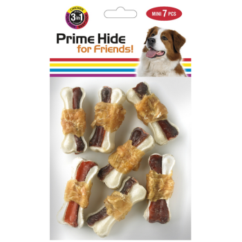 Prime Hide Knotted Bone 3 in1 Mini Bone (7τμχ) συσκ. Prime Hide Knotted Bone 3 in1 Mini Bone (7τμχ) συσκ.
