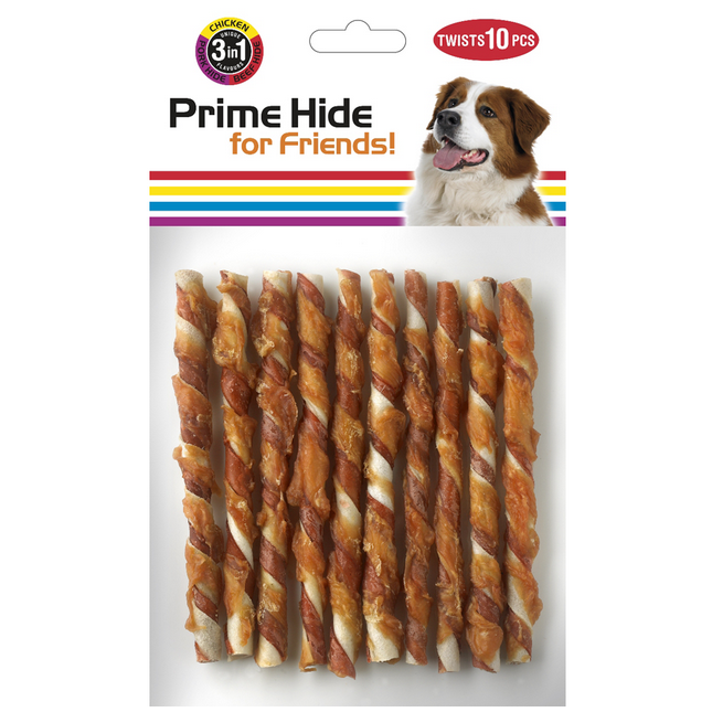 Prime Hide Knotted Bone 3 in1 Twists Small (10τμχ) συσκ. Prime Hide Knotted Bone 3 in1 Twists Small (10τμχ) συσκ.