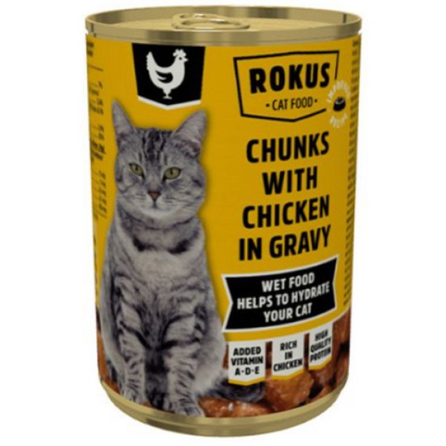 Rokus κονσέρβα γάτας κοτόπουλο 415gr Rokus κονσέρβα γάτας κοτόπουλο 415gr