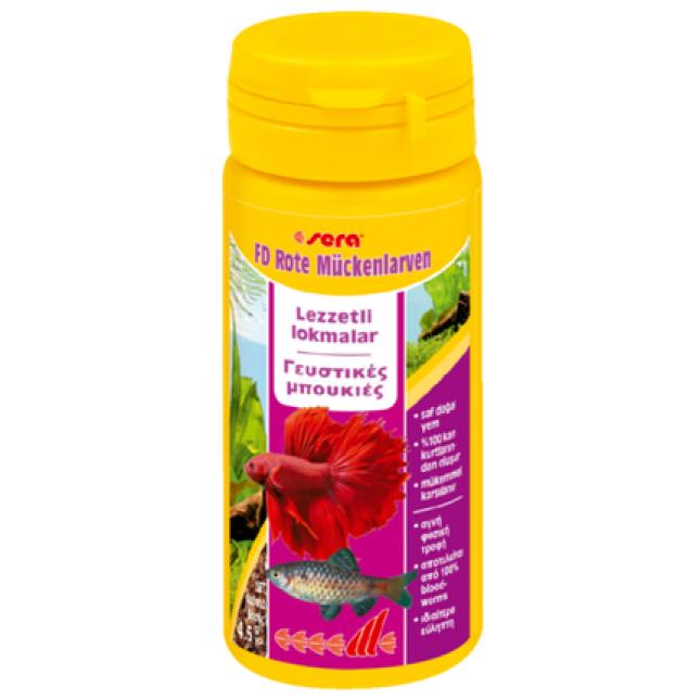 Sera FD-Red Bloodworms, τροφή με μεγάλο ποσοστό πρωτεϊνών 50ml Sera FD-Red Bloodworms, τροφή με μεγάλο ποσοστό πρωτεϊνών 50ml