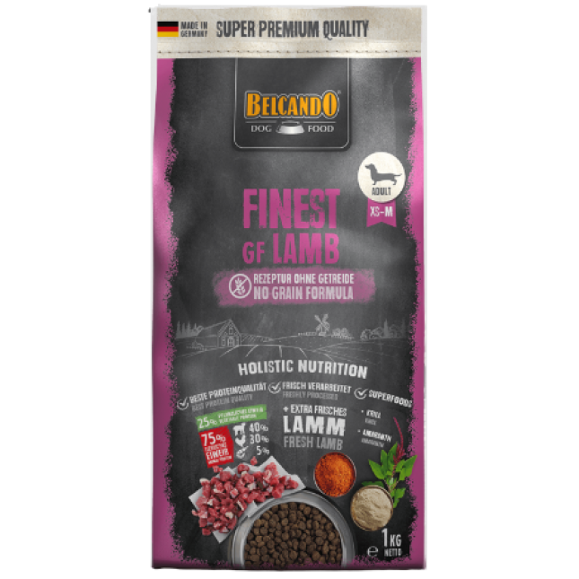 Belcando Finest Grain Free αρνί για ενήλικους σκύλους 1kg