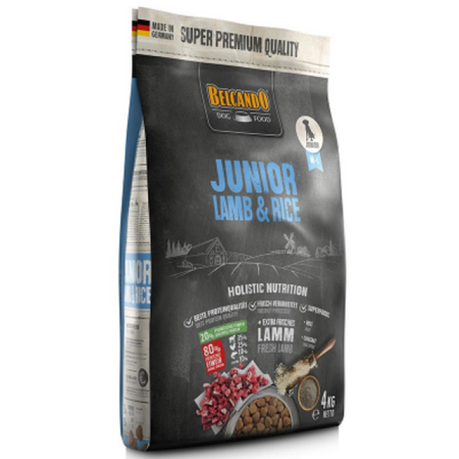 Belcando junior lamp & rice για ανάπτυξη νεαρών σκύλων 4kg