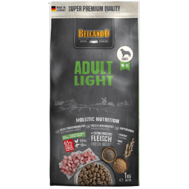 Belcando Adult Light για σκύλους με χαμηλή δραστηριότητα 1kg Belcando Adult Light για σκύλους με χαμηλή δραστηριότητα 1kg