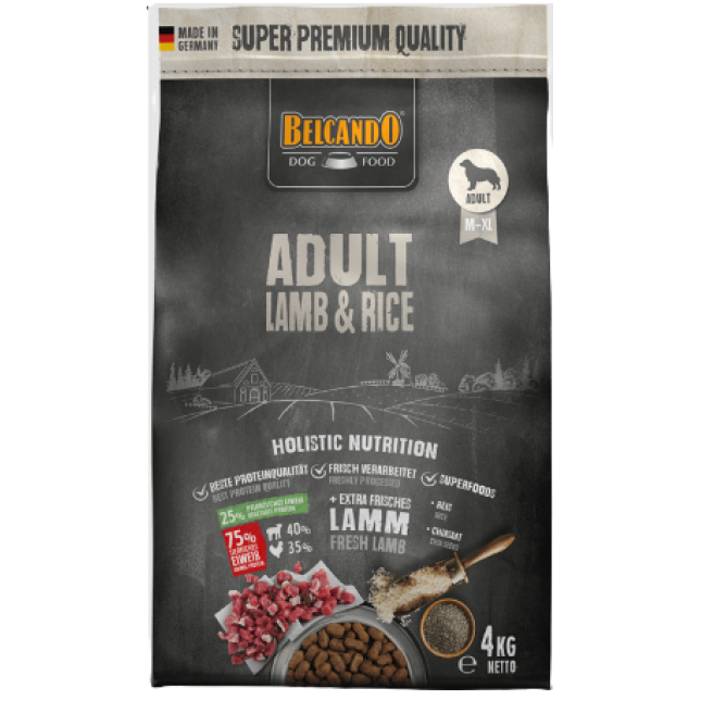Belcando lamp&rice για ευαίσθητους σκύλους 4kg Belcando lamp&rice για ευαίσθητους σκύλους 4kg