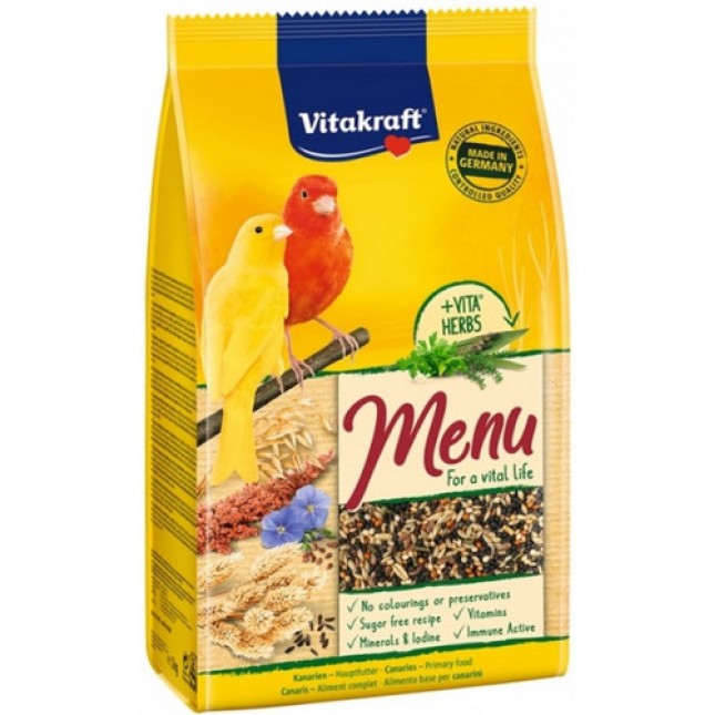 Vitakraft menu vital-βασική τροφή με μέλι για καναρίνια 1kgr Vitakraft menu vital-βασική τροφή με μέλι για καναρίνια 1kgr
