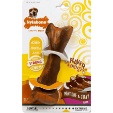 Nylabone κόκκαλο ανθεκτικό chew bone beef & gravy M