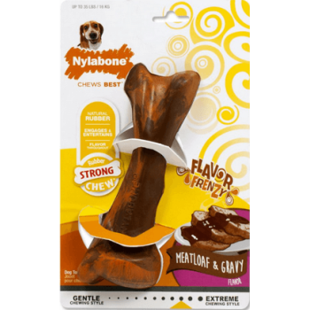 Nylabone κόκκαλο ανθεκτικό chew bone beef & gravy M