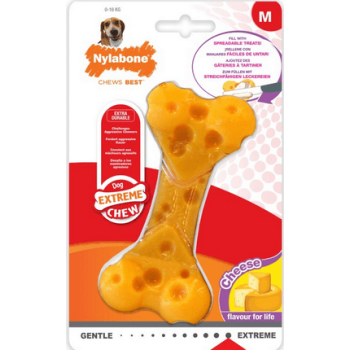 Nylabone κόκκαλο για δυνατούς μασητές cheese bone M