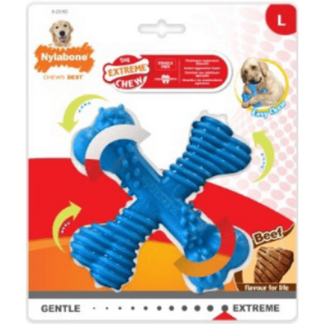 Nylabone σκληρό κόκκσλο με γεύση βοδινού L Nylabone σκληρό κόκκσλο με γεύση βοδινού L