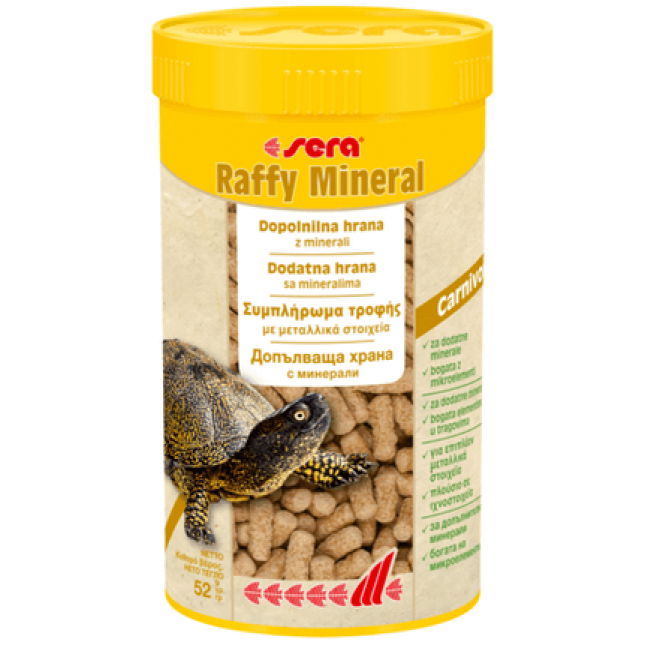 Sera Raffy Mineral συμπληρωματική τροφή για χελώνες νερού 250ml Sera Raffy Mineral συμπληρωματική τροφή για χελώνες νερού 250ml
