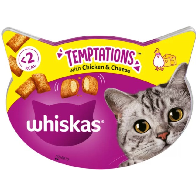 Whiskas τραγανά σνακς με κοτόπουλο και τυρί 60g Whiskas τραγανά σνακς με κοτόπουλο και τυρί 60g
