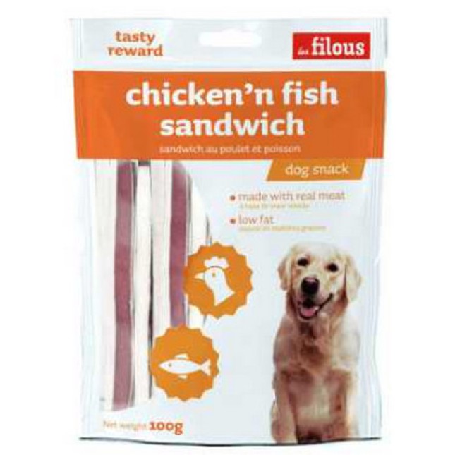 Les filous sandwich κοτόπουλο & ψάρι μια πραγματικά νόστιμη και μαλακή λιχουδιά Les filous sandwich κοτόπουλο & ψάρι μια πραγματικά νόστιμη και μαλακή λιχουδιά