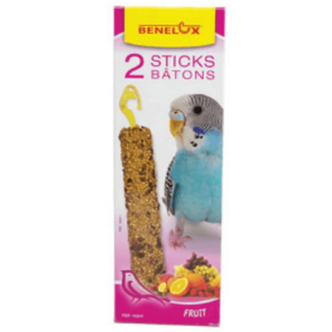 Benelux Sticks για παπαγαλάκια με φρούτα 2τεμ
