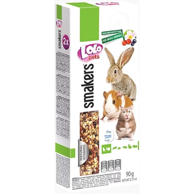 Lolo pets smakers  για τρωκτικά με φρούτα του δάσους ξηρούς καρπούς και ποπ κορν