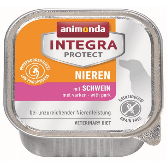 Animonda integra protect nieren  renal χοιρινό 150gr κλινική τροφή για σκύλους με πρόβλημα στα νεφ