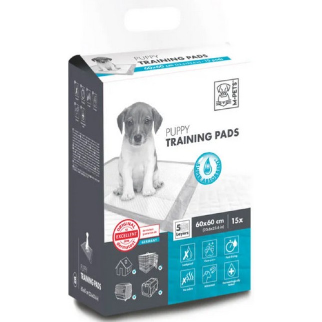 M-pets Πάνες εκπαίδευσης 60x60cm 15 τεμ M-pets Πάνες εκπαίδευσης 60x60cm 15 τεμ