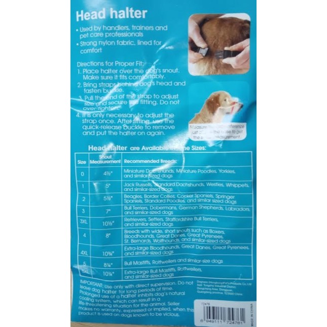 Φίμωτρο για οδηγό Head halter petler μαύρο Medium