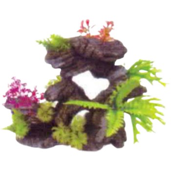 Διακοσμητικό Βράχος με φυτά 30X14X24cm Διακοσμητικό Βράχος με φυτά 30X14X24cm