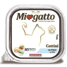 Morando Miogatto Δισκάκι Kitten beef προσφέρει στα γατάκια όλα τα θρεπτικά συστατικά που χρειάζονται