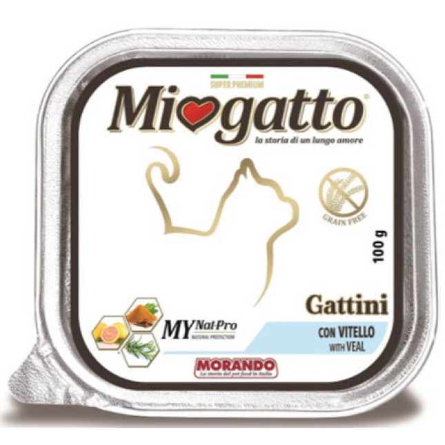 Morando Miogatto Δισκάκι Kitten beef προσφέρει στα γατάκια όλα τα θρεπτικά συστατικά που χρειάζονται Morando Miogatto Δισκάκι Kitten beef προσφέρει στα γατάκια όλα τα θρεπτικά συστατικά που χρειάζονται