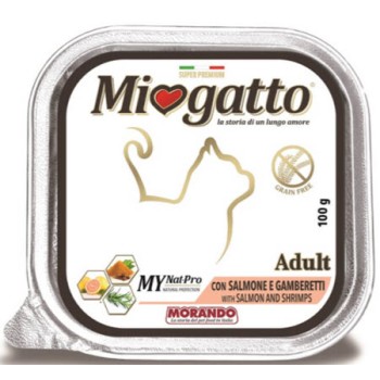 Morando Miogatto δισκάκι Adult με σολομό και γαρίδες 100gr Morando Miogatto δισκάκι Adult με σολομό και γαρίδες 100gr