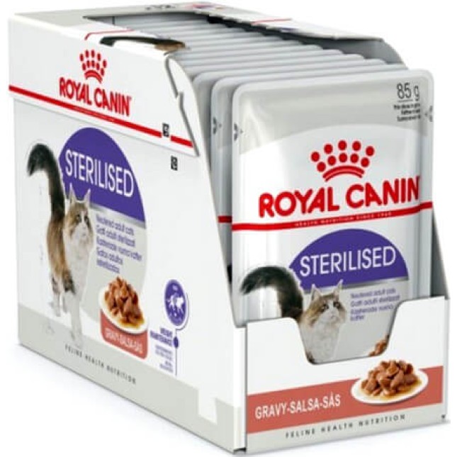 Royal Canin Feline Υγιεινή διατροφή Wet sterilised gravy για ενήλικες στειρωμένες γάτες