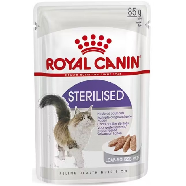 Royal Canin Πλήρης τροφή (πατέ) για ενήλικες στειρωμένες γάτες 1x85gr Royal Canin Πλήρης τροφή (πατέ) για ενήλικες στειρωμένες γάτες 1x85gr